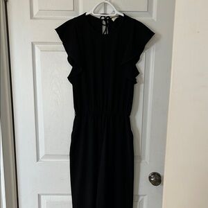 Aritzia - Wilfred Black Ruffled-Sleeve Jumpsuit